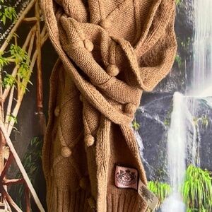 Juicy couture scarf women brown Tan  NWOT